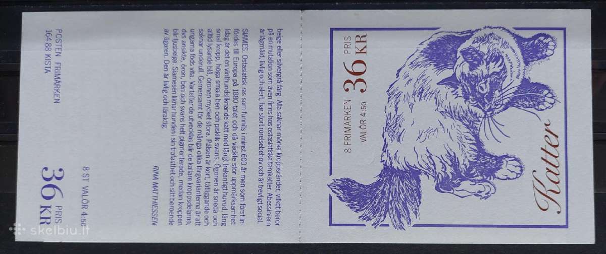 Švedija 1994 kates, švarus,bukletas Michel 1813-18 - nuotraukos Nr. 2