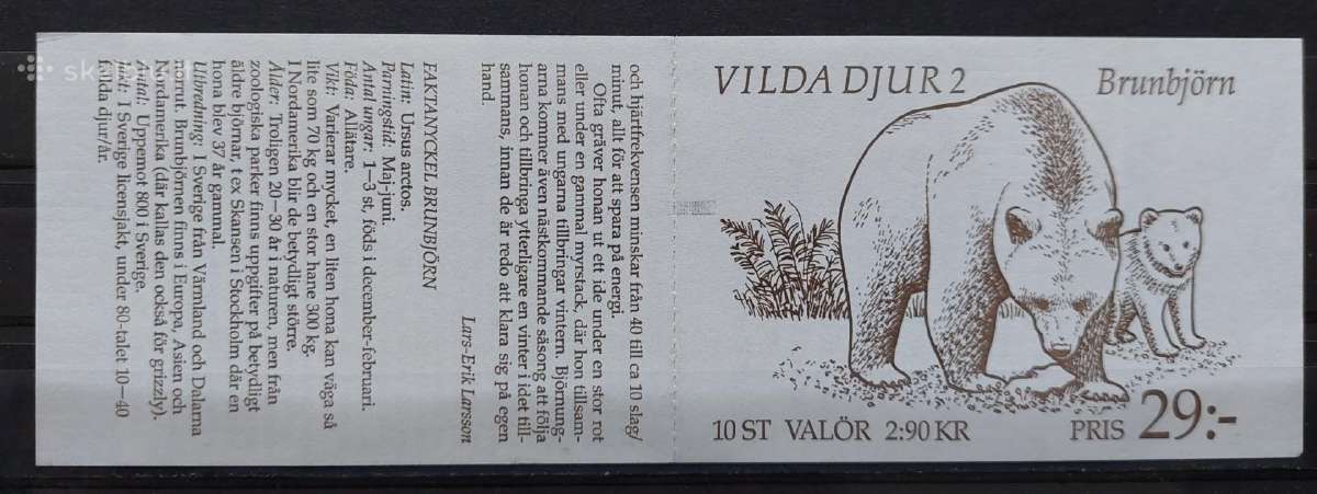 Švedija 1993 lokiai, švarus,bukletas Michel Mh178 - nuotraukos Nr. 2