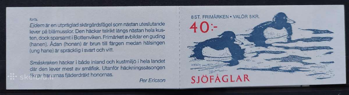 Švedija 1993 antis, švarus,bukletas Michel 1789-17 - nuotraukos Nr. 2
