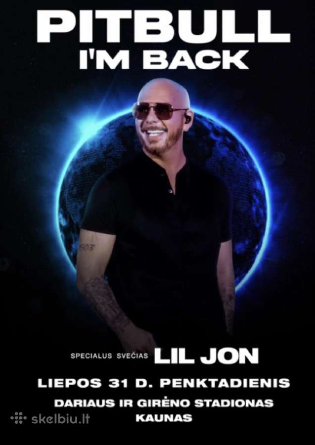 Pitbull koncerto bilietas fanų zonoje