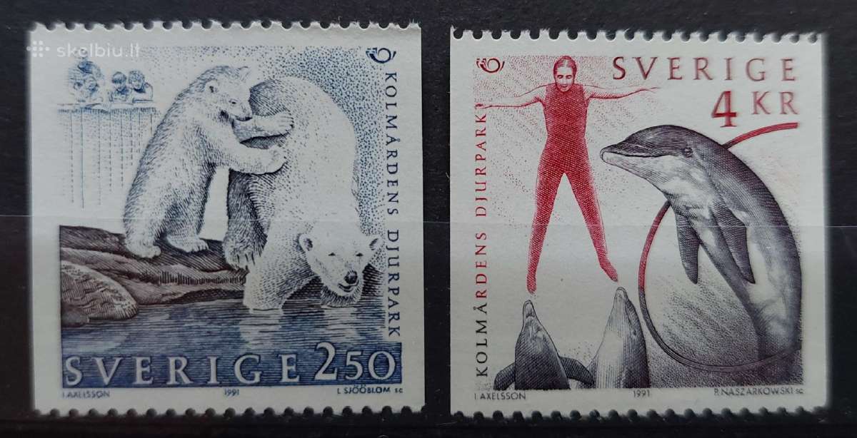 Švedija 1991 fauna, švarus Michel 1666-1667