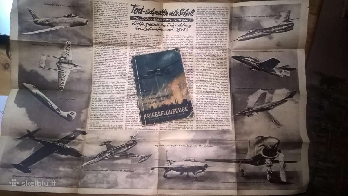 Originalus 1943 m. Luftwaffe orlaivių atpažinimo ž