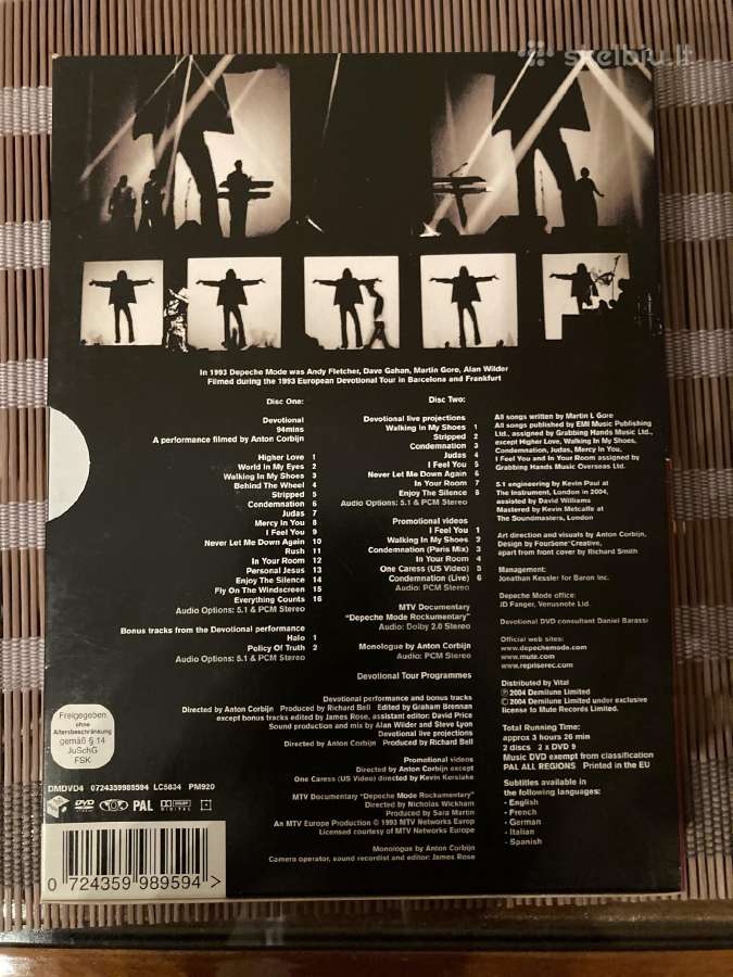 Depeche Mode įvairūs Dvd ir Blu ray (Nm būklė) - nuotraukos Nr. 12