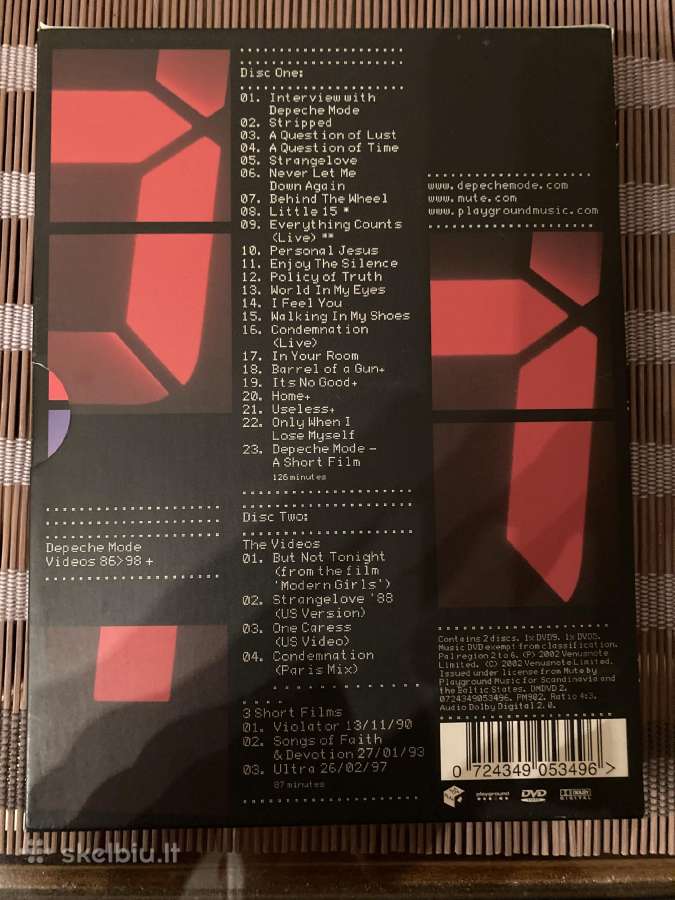 Depeche Mode įvairūs Dvd ir Blu ray (Nm būklė) - nuotraukos Nr. 2
