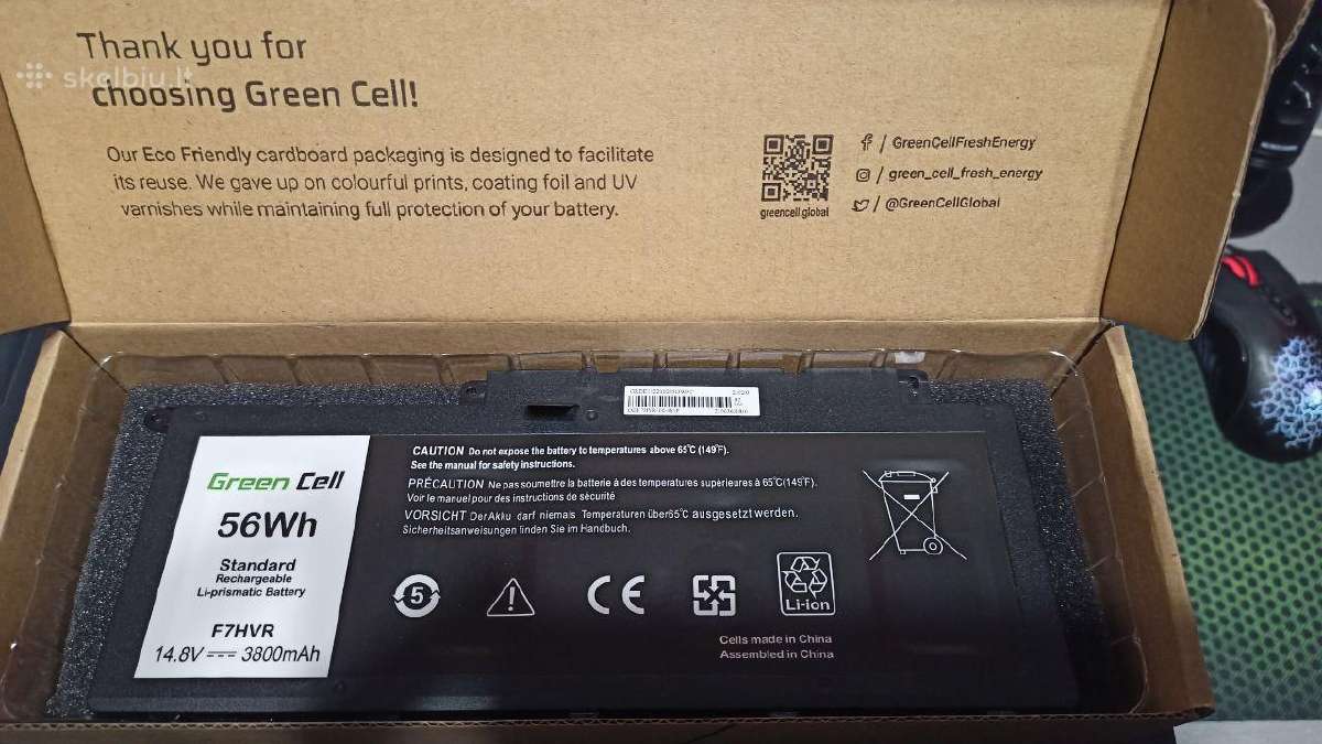 Green Cell Battery , skirtas Dell Inspiron 15, 17