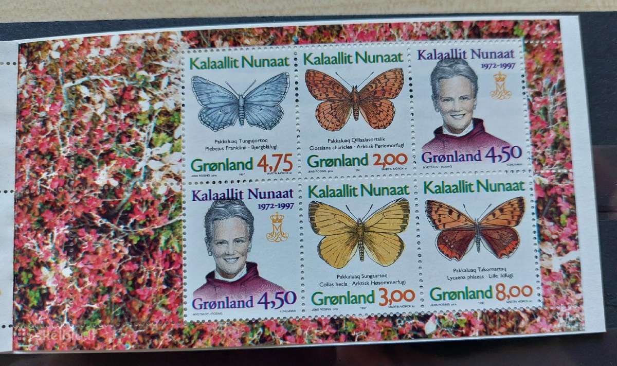 Grenlandija 1997 drugeliai ,bukletas, švarus Miche - nuotraukos Nr. 2