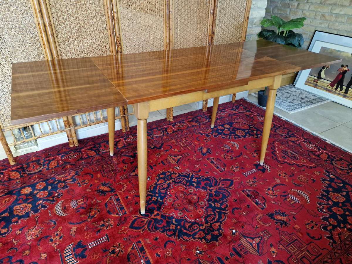 Vintažinis mid century riešutmedžio stalas - nuotraukos Nr. 8