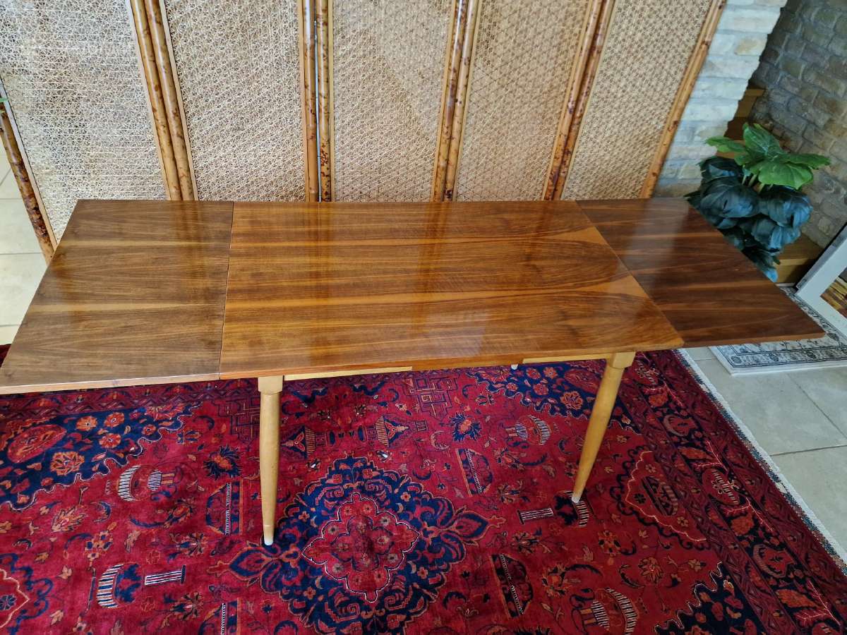 Vintažinis mid century riešutmedžio stalas - nuotraukos Nr. 9