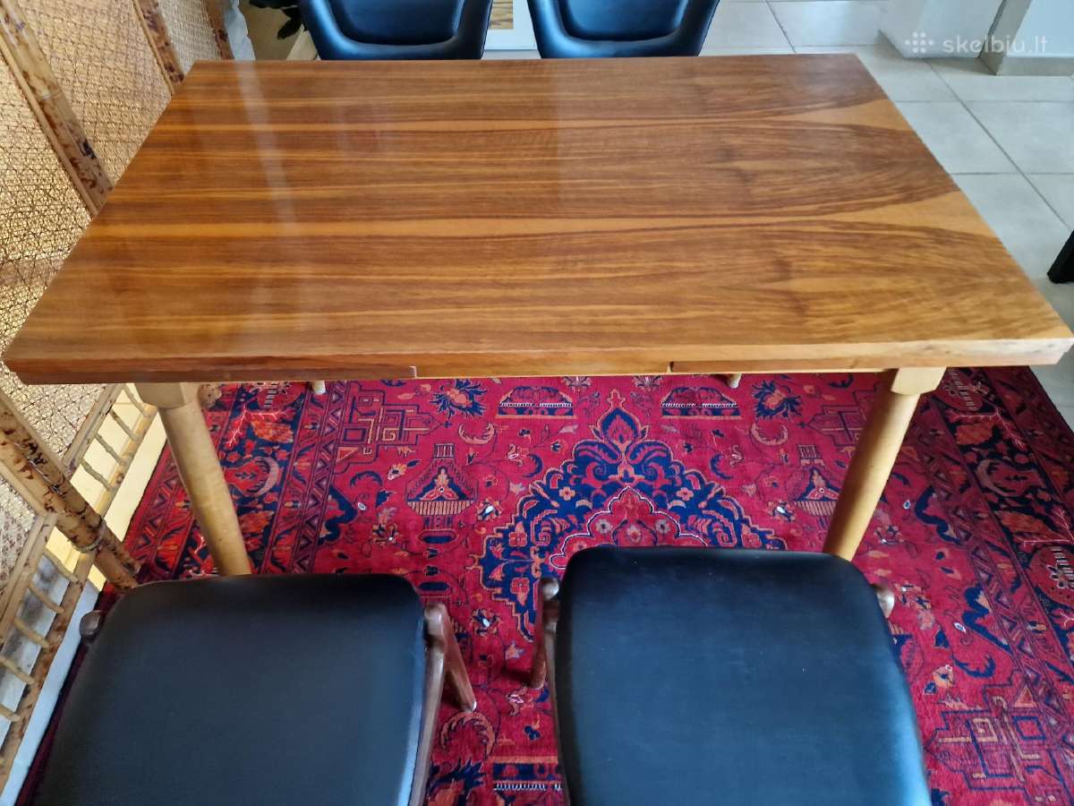 Vintažinis mid century riešutmedžio stalas - nuotraukos Nr. 23