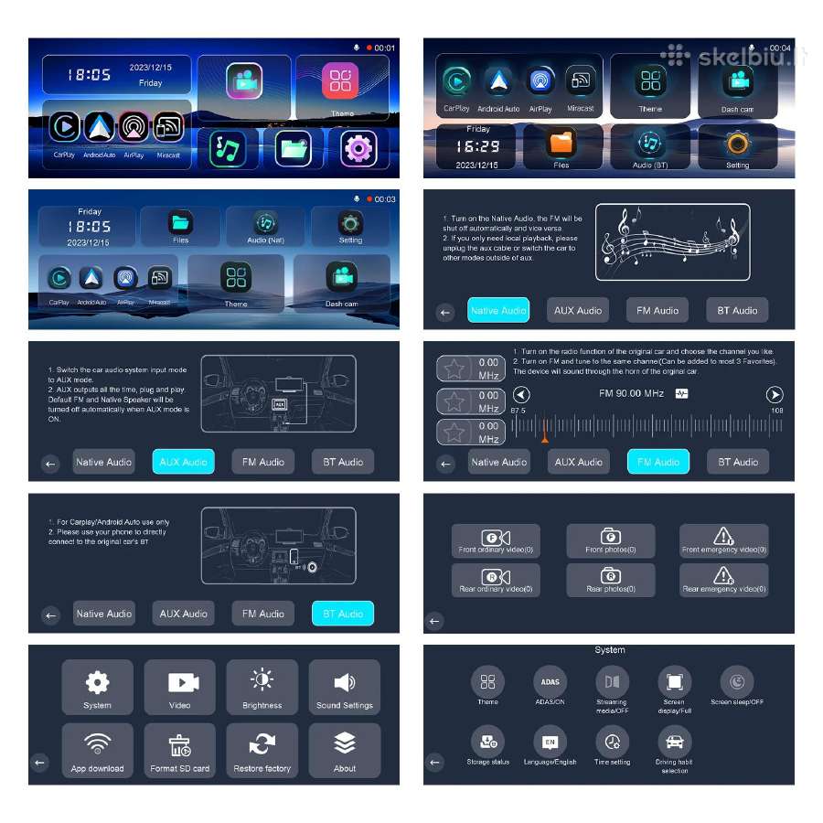 Universali multimedija Carplay su registratoriumi - nuotraukos Nr. 14