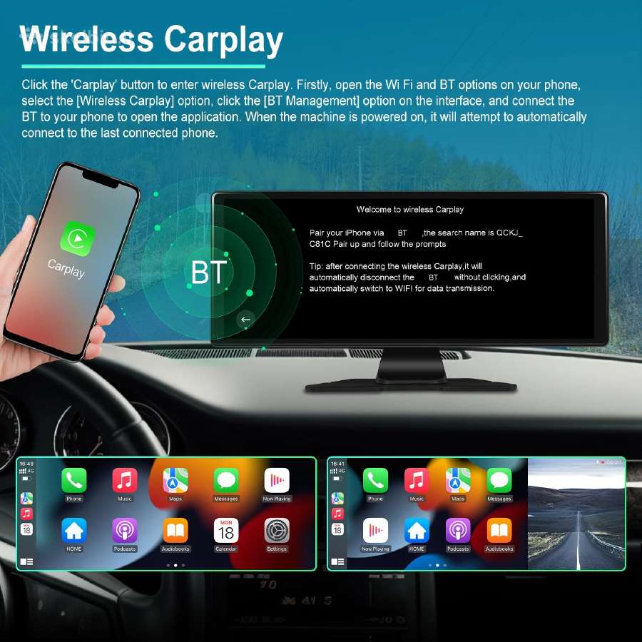 Universali multimedija Carplay su registratoriumi - nuotraukos Nr. 18
