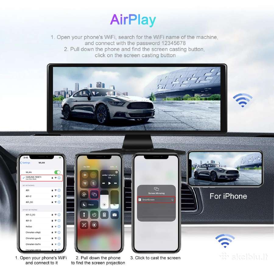 Universali multimedija Carplay su registratoriumi - nuotraukos Nr. 19