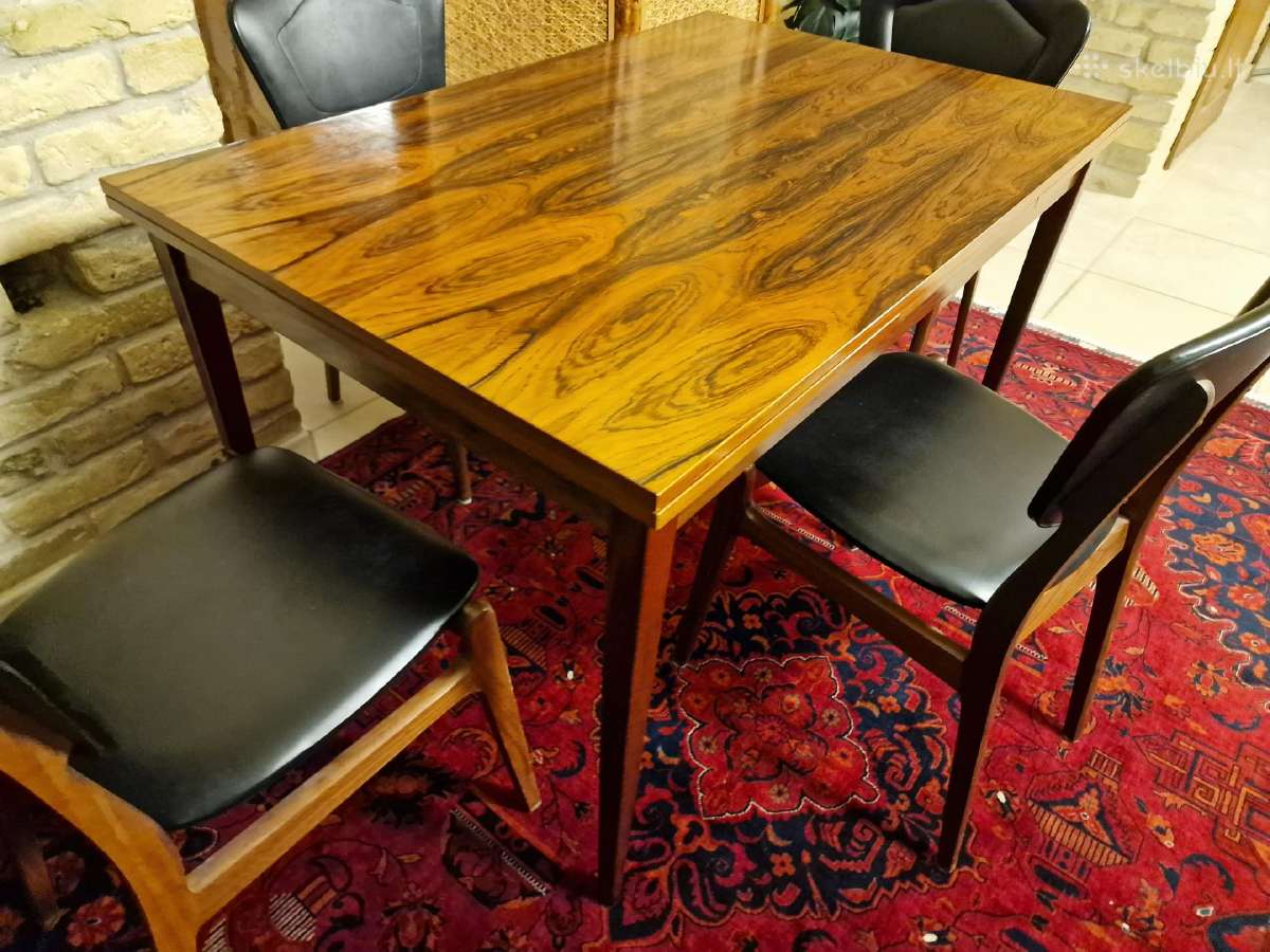 Prabangus mid century palisandro valgomojo stalas - nuotraukos Nr. 20