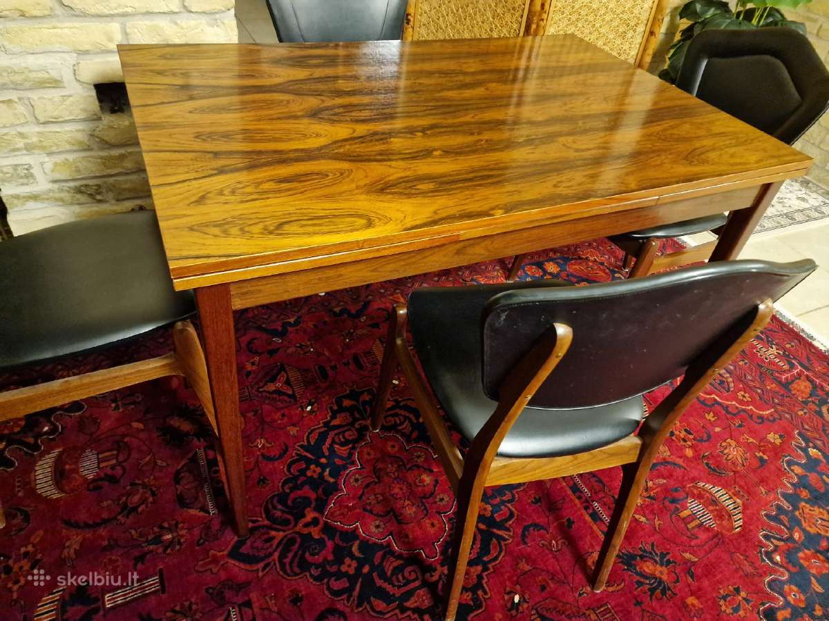 Prabangus mid century palisandro valgomojo stalas - nuotraukos Nr. 21