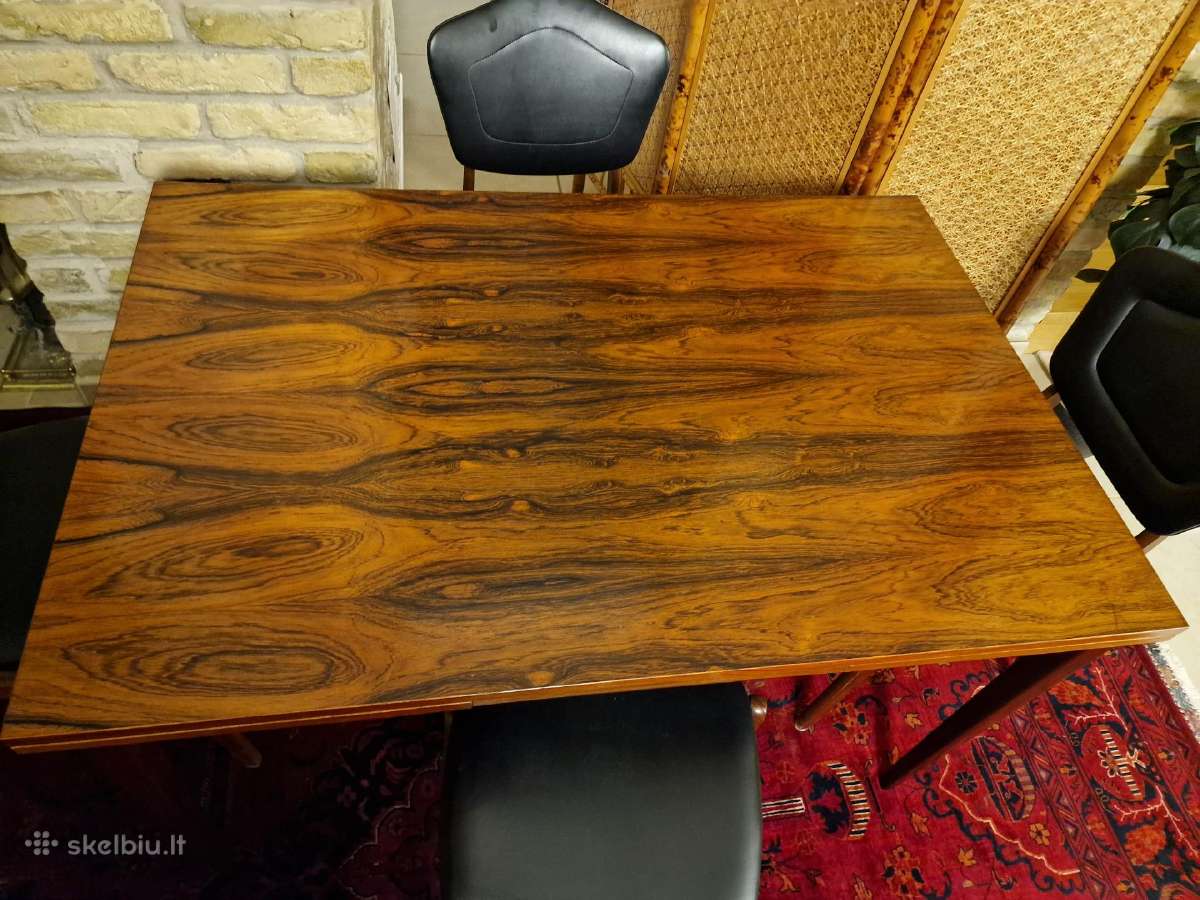 Prabangus mid century palisandro valgomojo stalas - nuotraukos Nr. 23