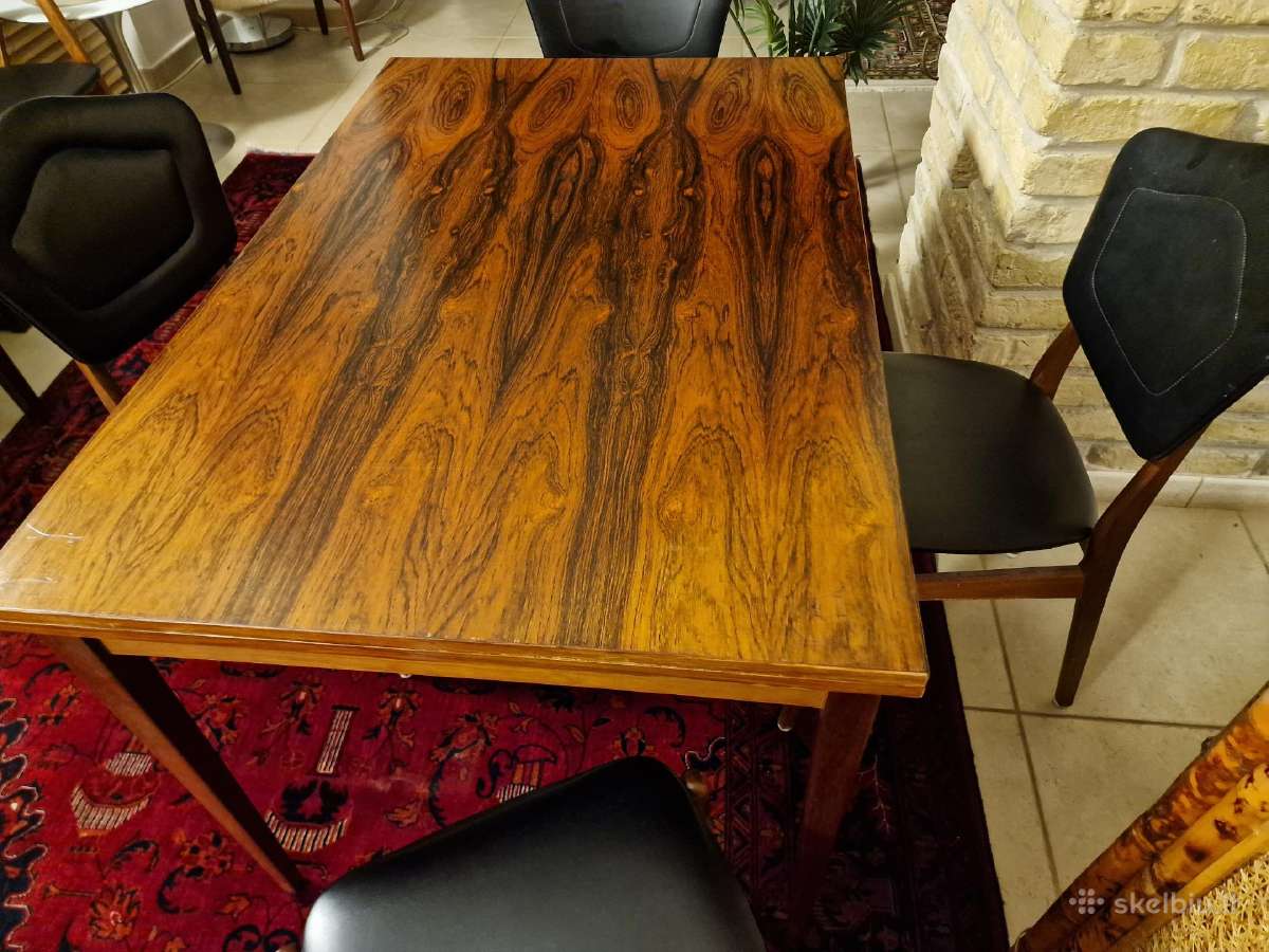 Prabangus mid century palisandro valgomojo stalas - nuotraukos Nr. 28