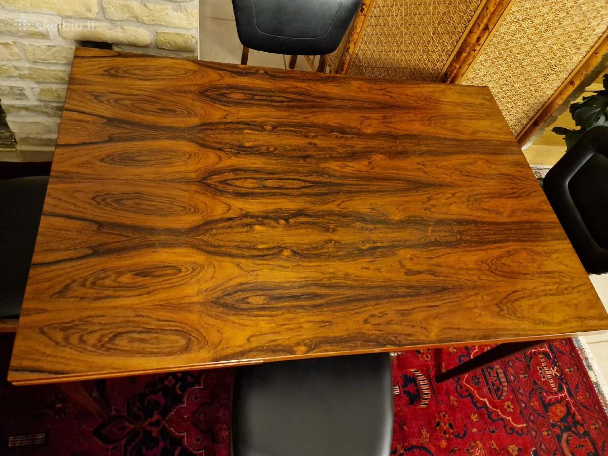 Prabangus mid century palisandro valgomojo stalas - nuotraukos Nr. 31