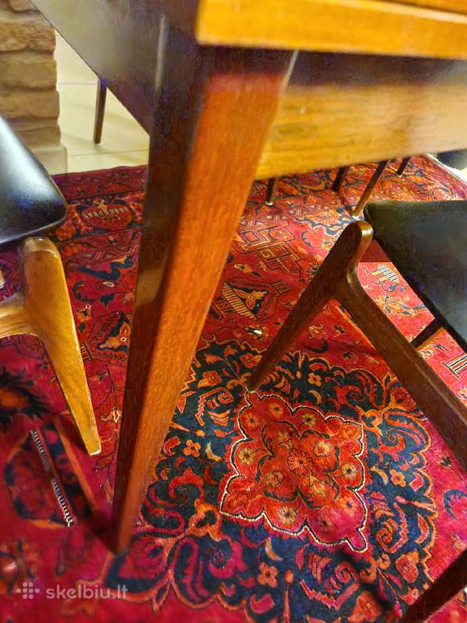 Prabangus mid century palisandro valgomojo stalas - nuotraukos Nr. 32