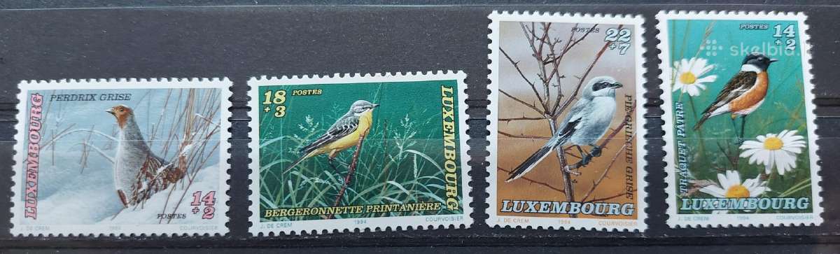 Liuksemburgas 1994 paukščiai, švarus Michel 1353-1