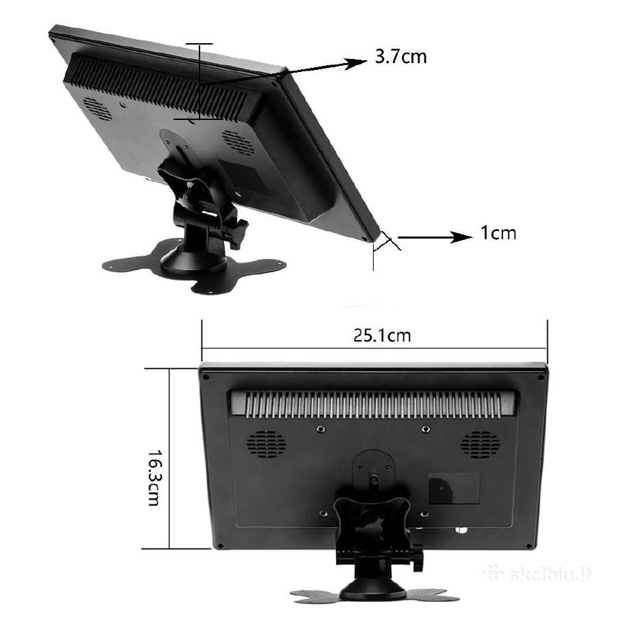 10 Colių mini monitorius laisvai montuojamas - nuotraukos Nr. 6