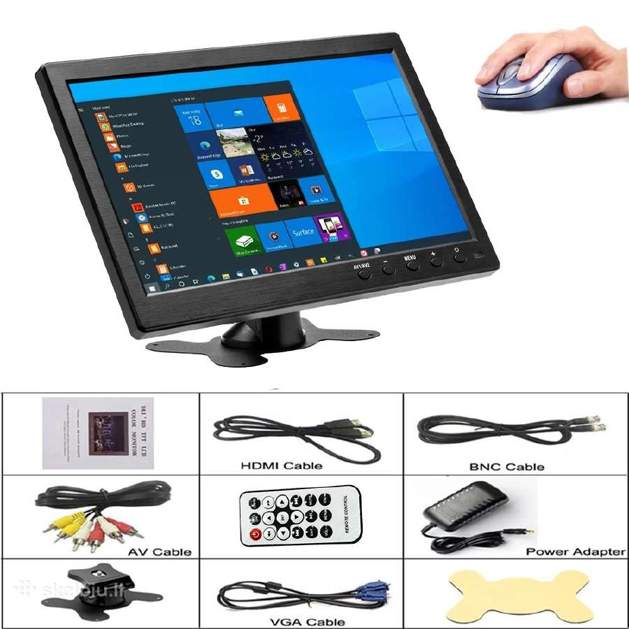 10 Colių mini monitorius laisvai montuojamas - nuotraukos Nr. 7