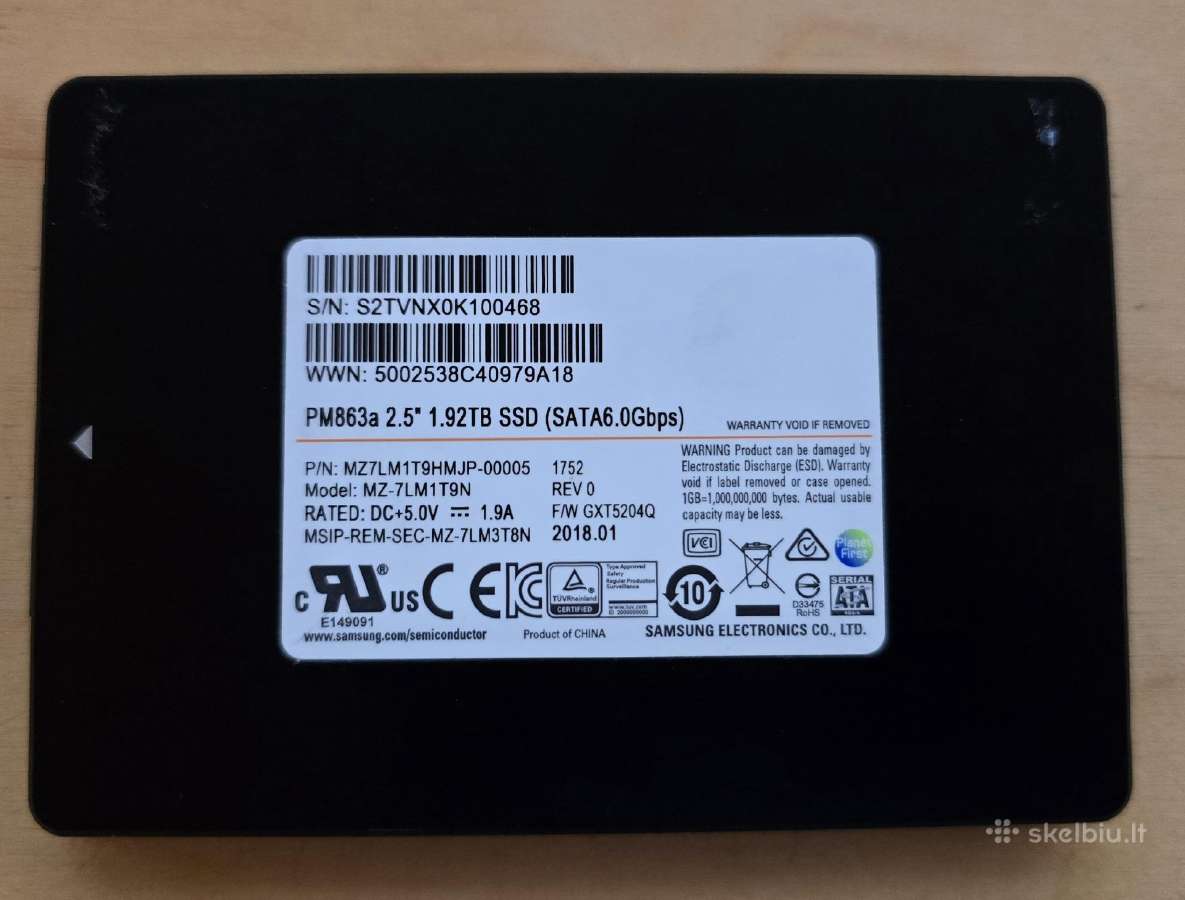 1.8" 2.5" Sata microsata usata SSD 100gb - 8tb - nuotraukos Nr. 21