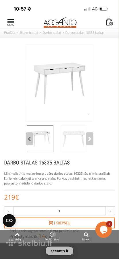 Parduodu naudotą rašoma stala Accanto - nuotraukos Nr. 6
