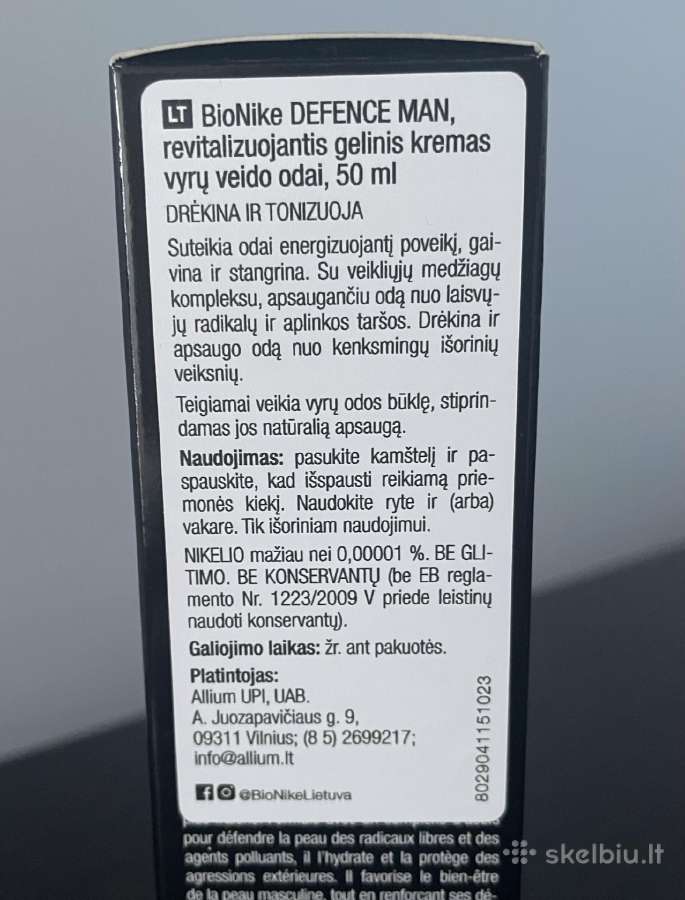 Bionike Man veido priežiūros rinkinys - nuotraukos Nr. 3