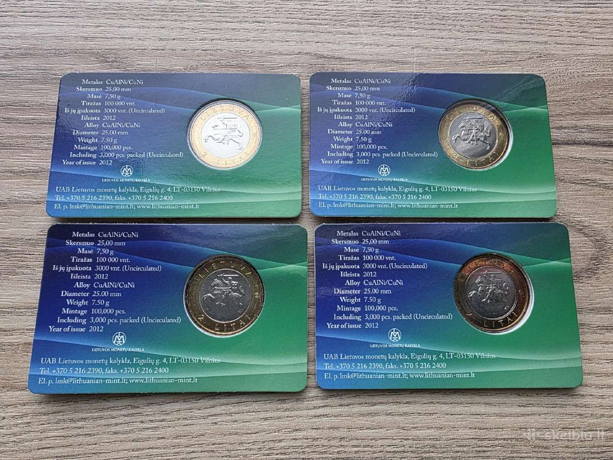 2012 metų 2 litai kurortai kortelėse Bu - nuotraukos Nr. 2