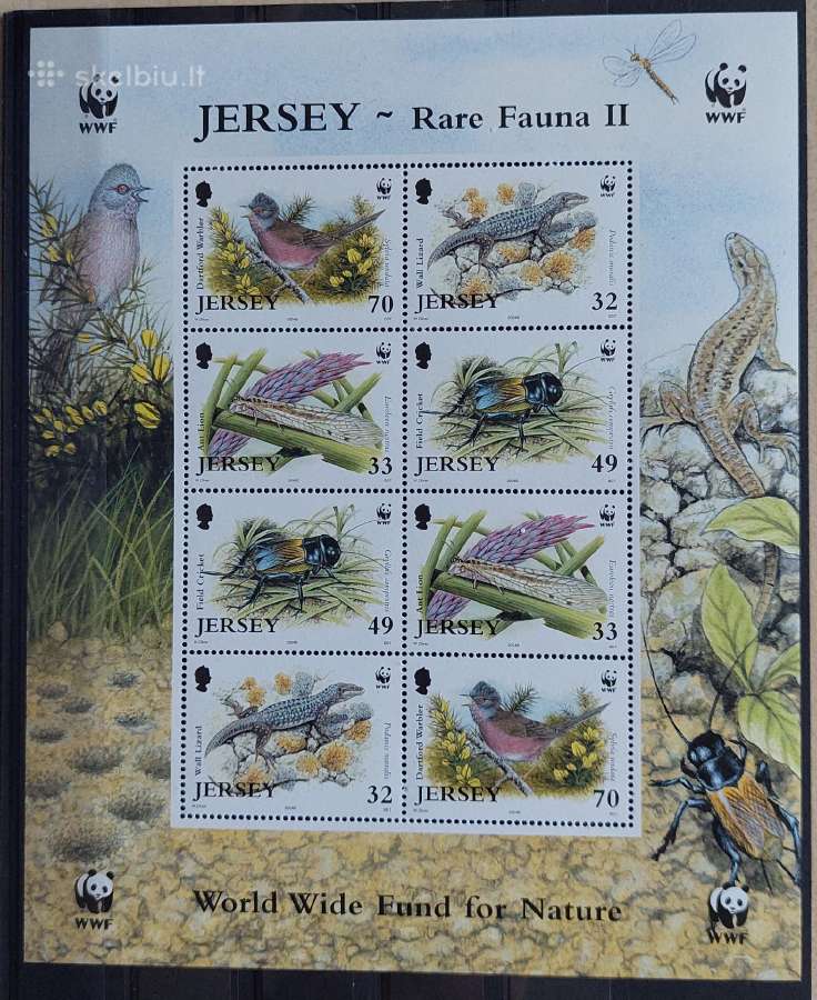 Džersis 2004 Wwf fauna, švarus,lapelis Michel 1143