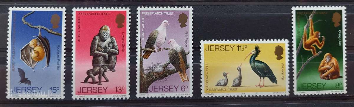 Džersis 1979 fauna, švarus, Michel 207-211