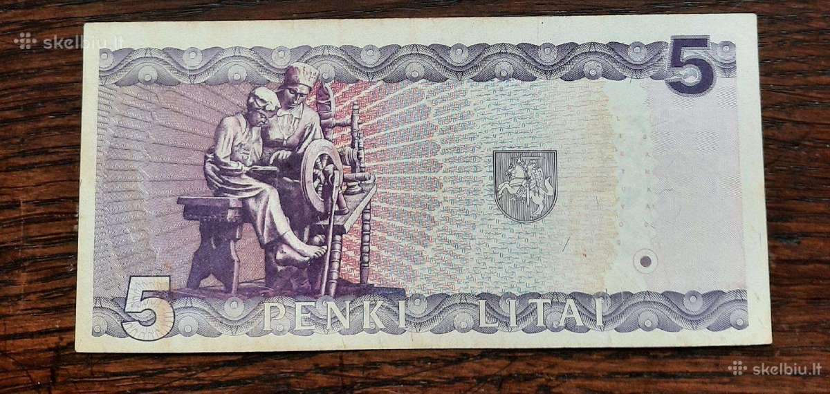 5 Litai 1993m - nuotraukos Nr. 2