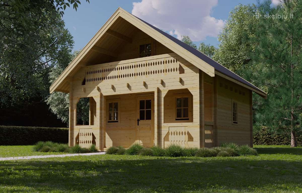 Pirtys, mediniai namai, žaidimų aikštelės - nuotraukos Nr. 17