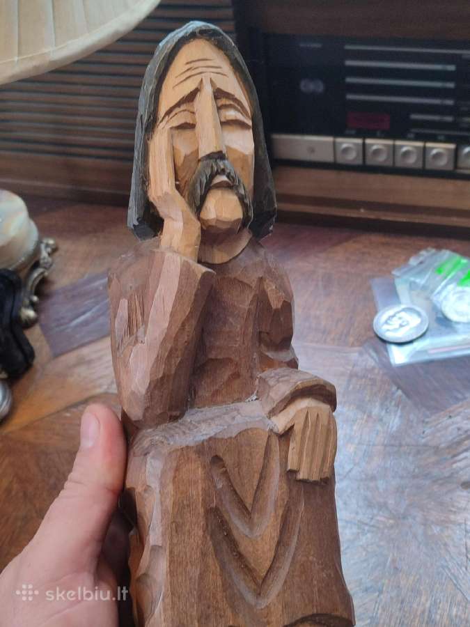 Religija medinis drožinys rūpintojėlis - nuotraukos Nr. 3