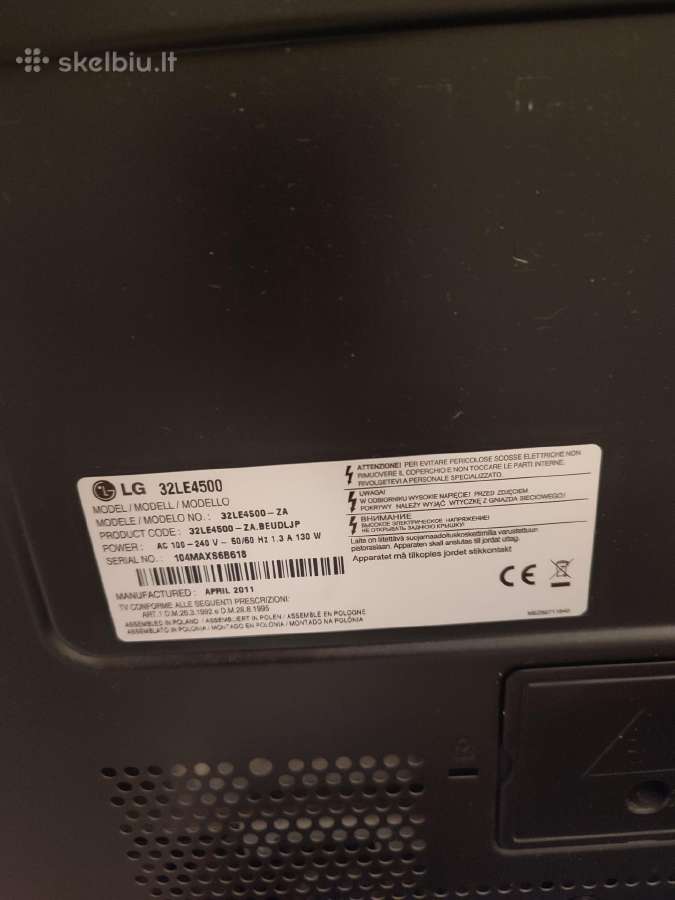 Televizorius Lg32le4500 - nuotraukos Nr. 7