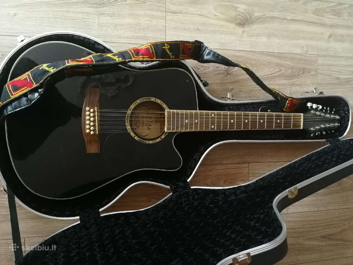 Puikia12 stygu Gitara su kietu deklu