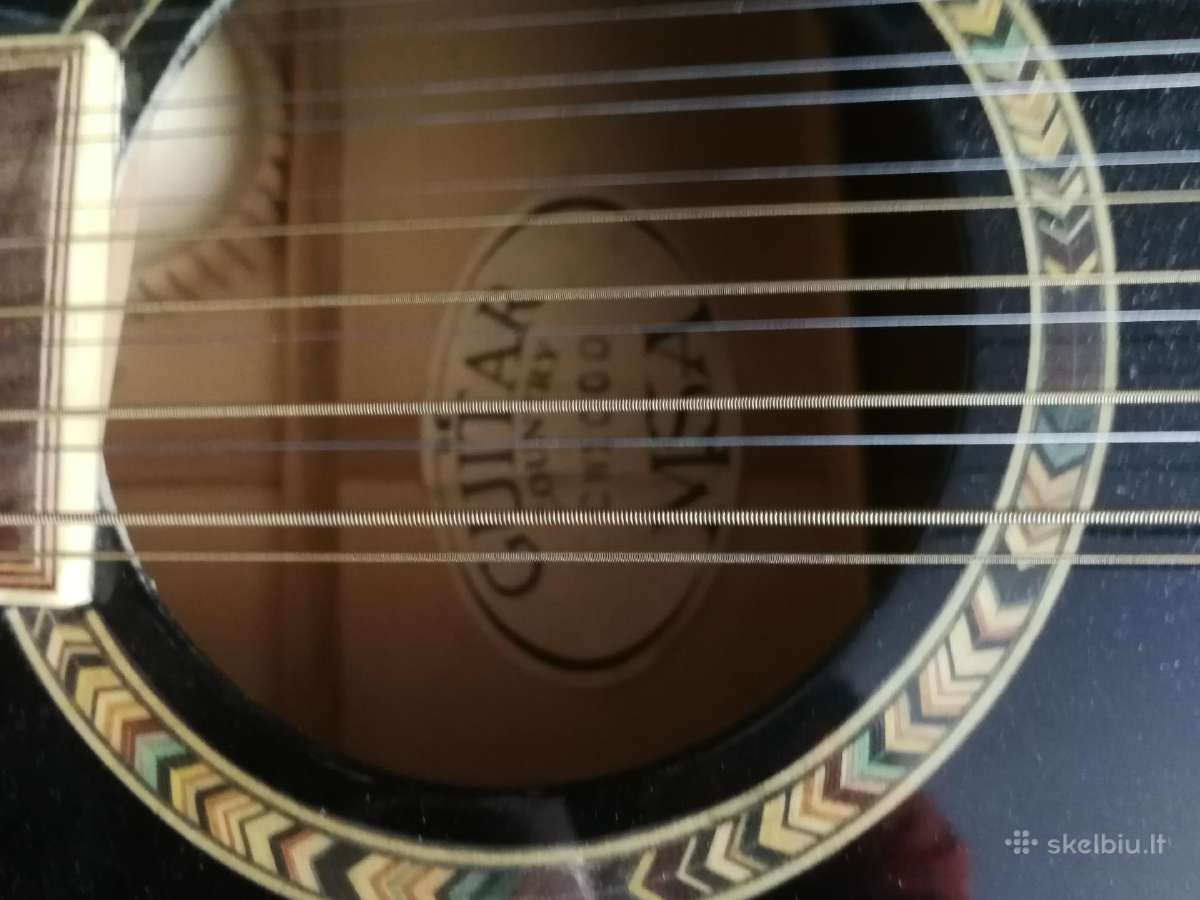Puikia12 stygu Gitara su kietu deklu - nuotraukos Nr. 4