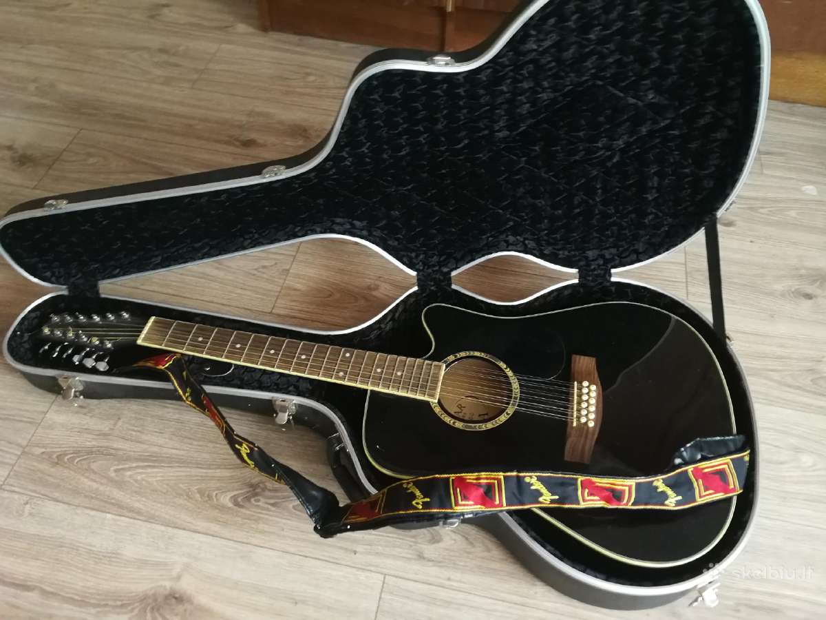 Puikia12 stygu Gitara su kietu deklu - nuotraukos Nr. 5