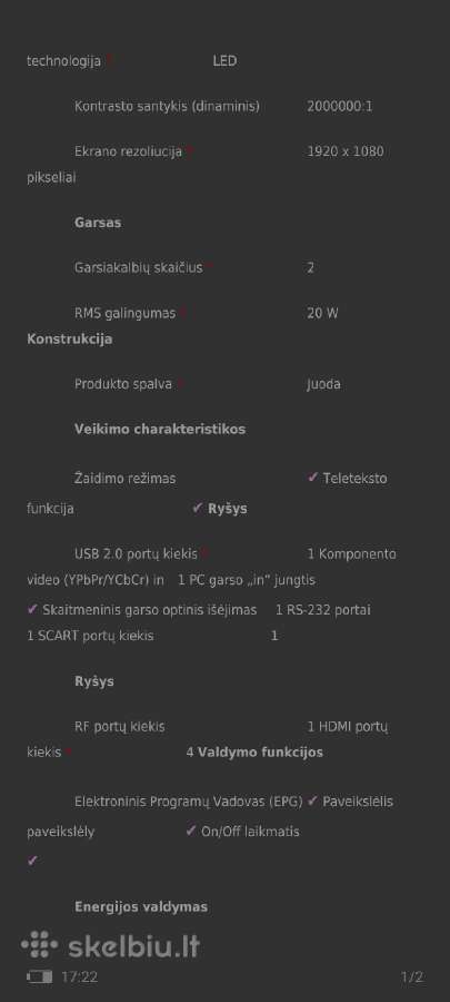 Televizorius Lg32le4500 - nuotraukos Nr. 12