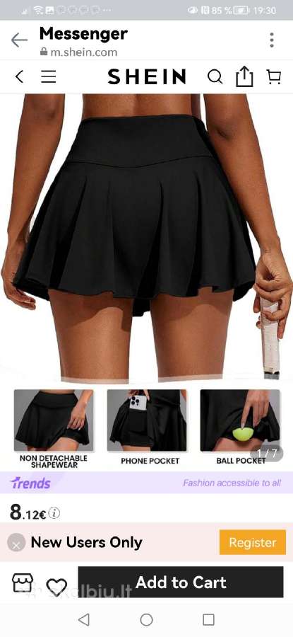 Shein sijonšorčiai su dviem kišenėmis - nuotraukos Nr. 7