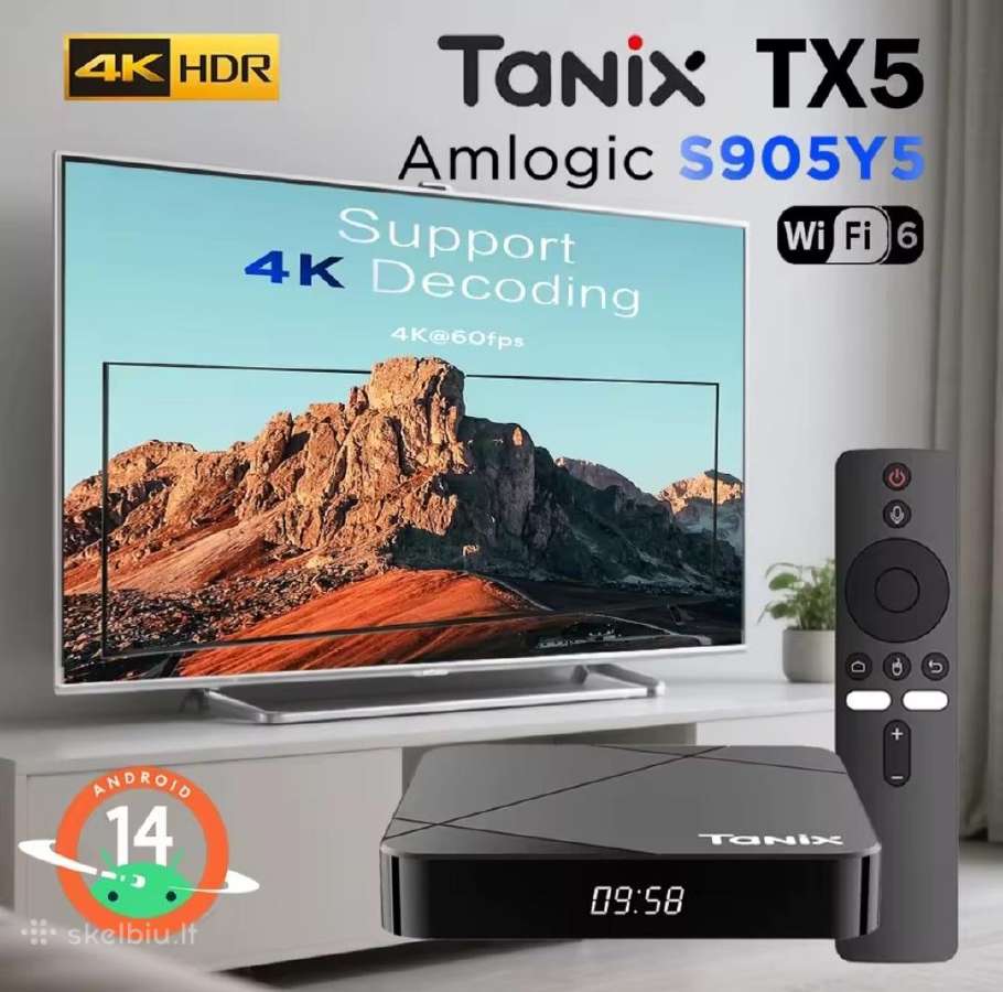 Parduodamas TV box Tanix Tx5(naujas) - nuotraukos Nr. 6