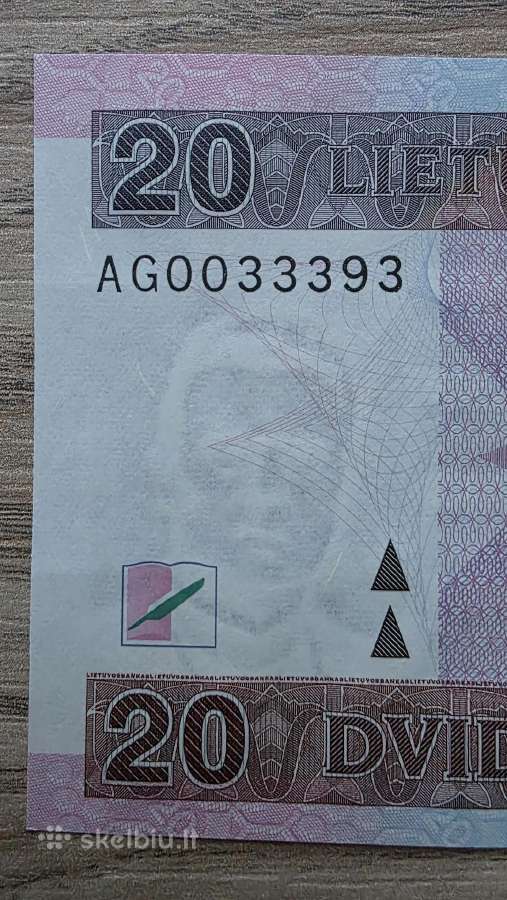 2007 metų 20 litų žemokas nr.ir gražus sr.skaičius - nuotraukos Nr. 3