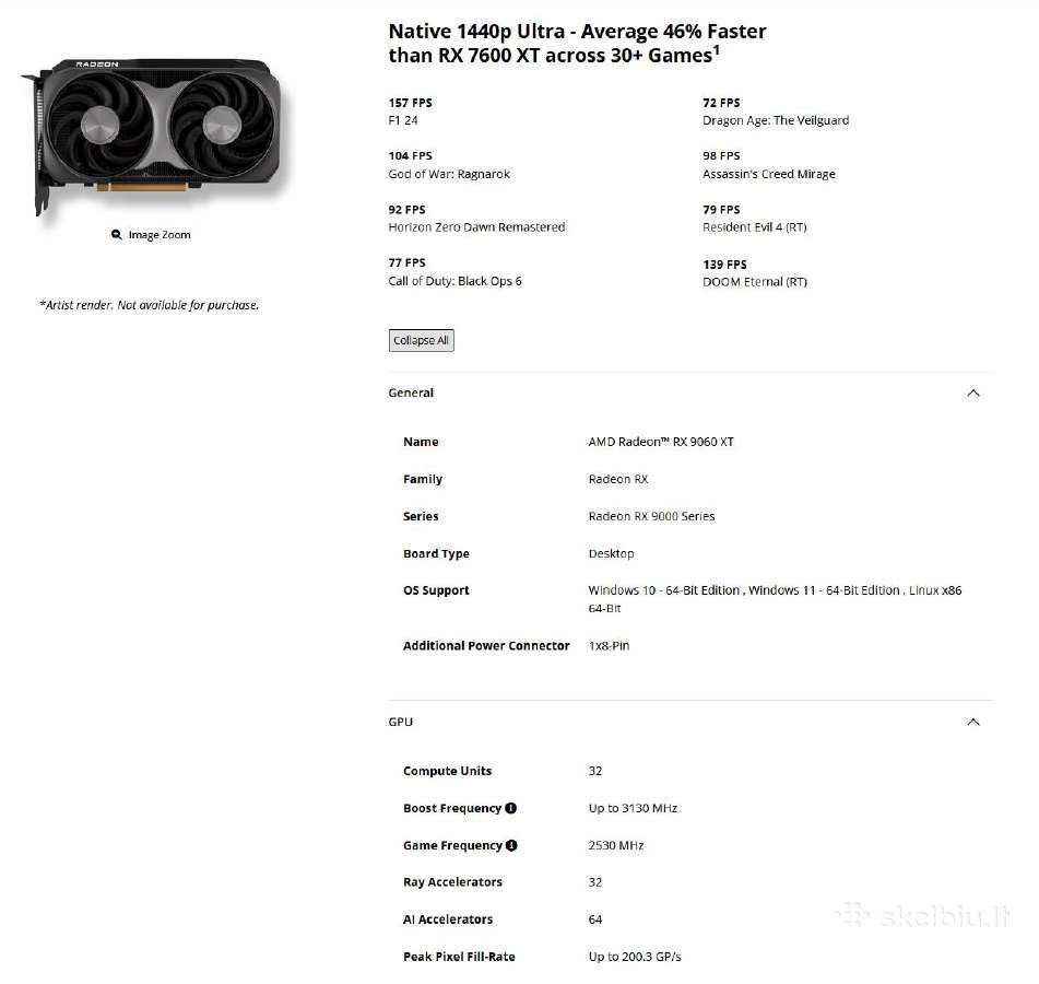 12600kf, 32gb/ddr5, rx9060xt/16gb, 2tb/SSD, Win11 - nuotraukos Nr. 18
