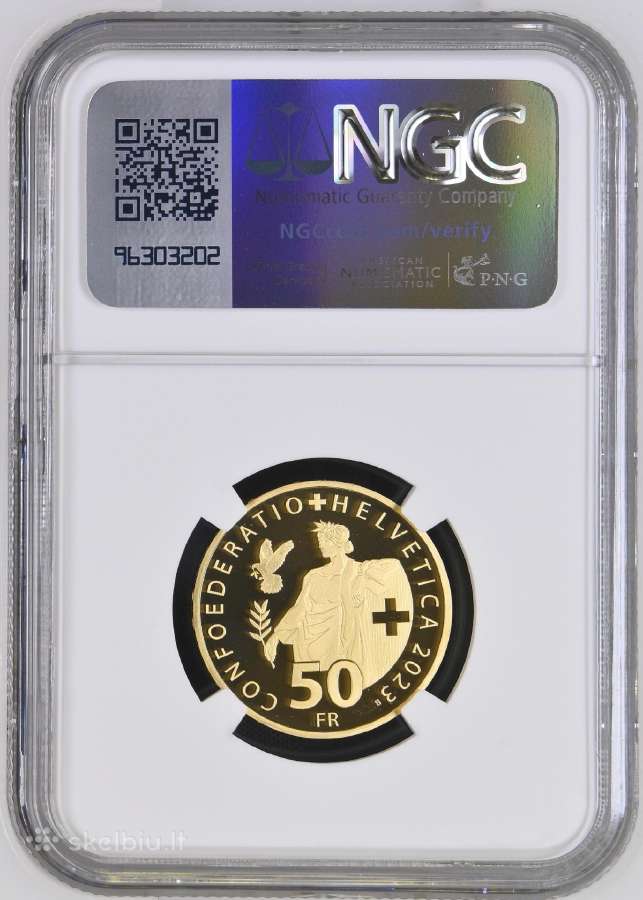 Sertifikuota auksinė moneta Ngc Pf70 Šveicarija - nuotraukos Nr. 2