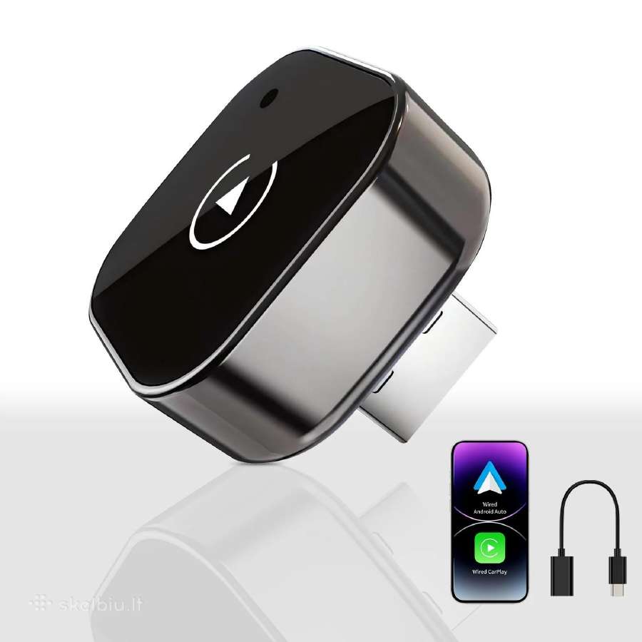 2in1 belaidis Carplay adapteris Android Auto