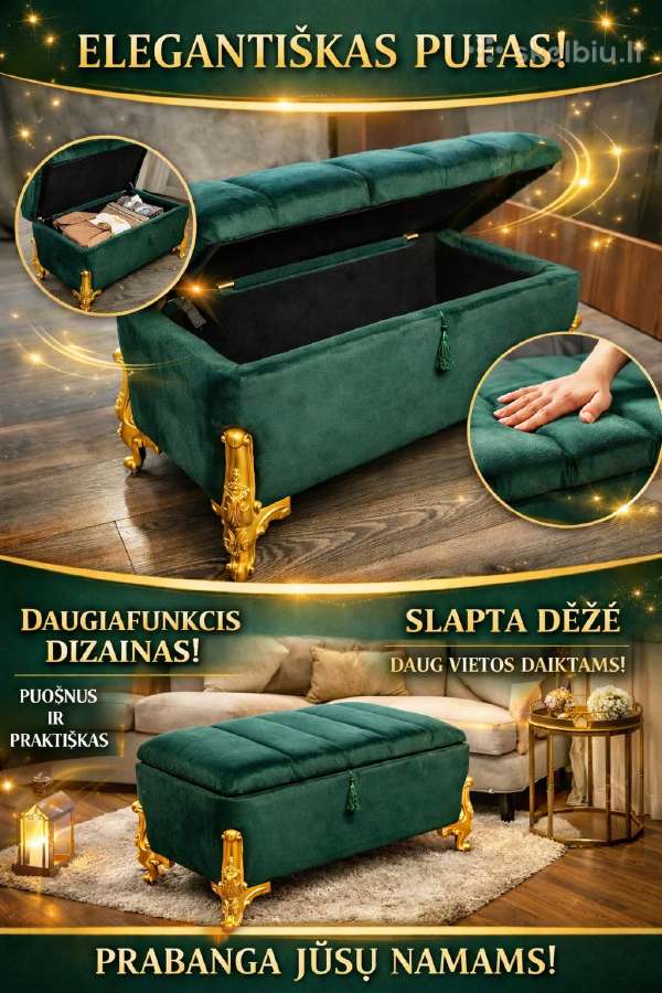 Daiktadėžė pufas
