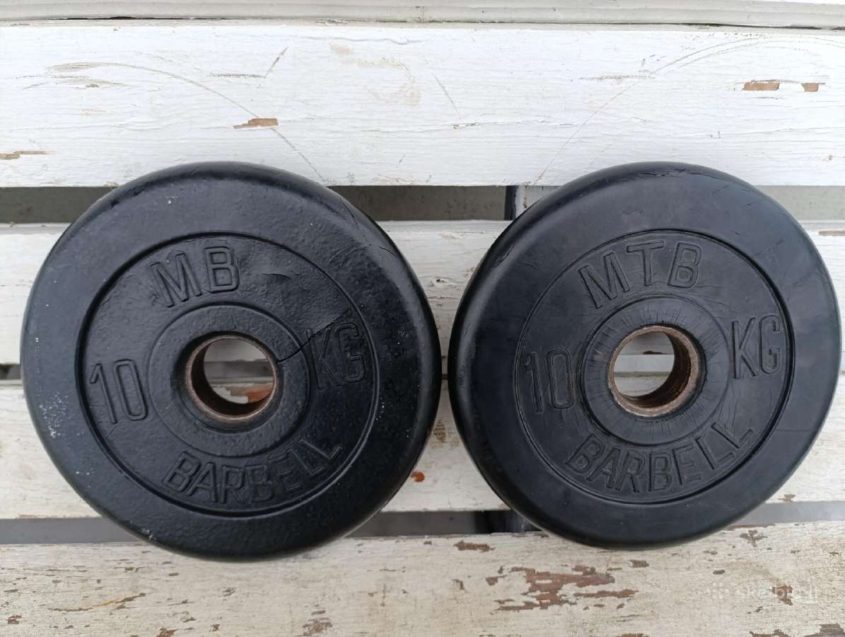 Olimpinės štangos svoriai 2x10kg-45€