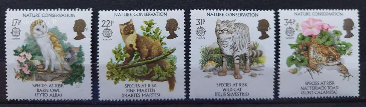 Jungtinė Karalystė 1986 fauna, švarus, Michel 1068