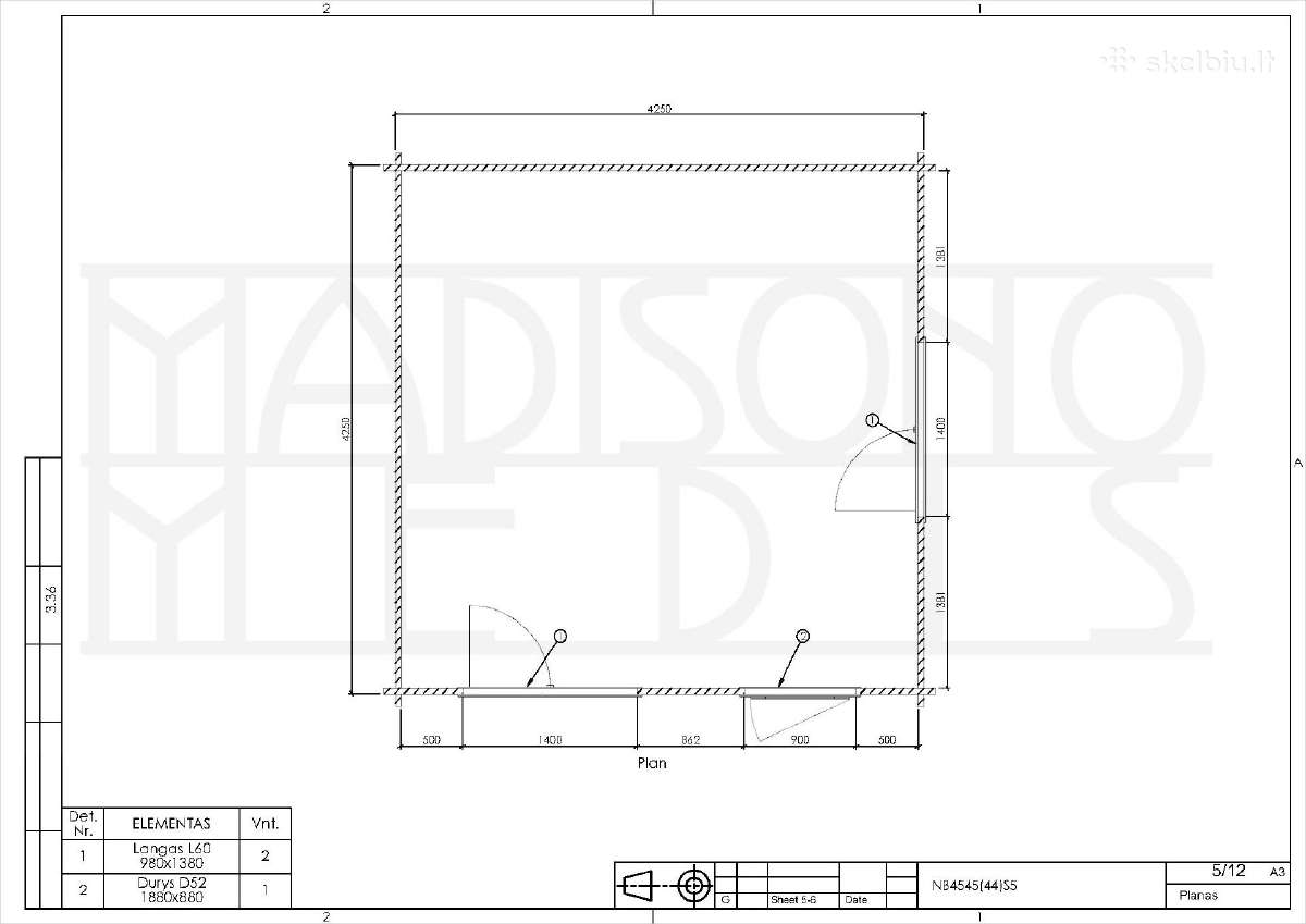 Medinis namelis 4.5 x 4.5 m - nuotraukos Nr. 4