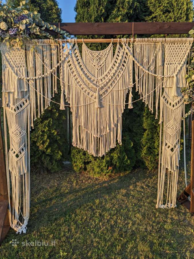 Vestuvės, vestuvių arka. Makramė. skydelis - nuotraukos Nr. 8